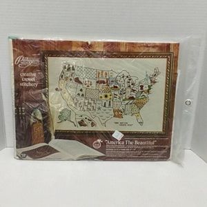 Paragon Needlecraft Crewel Stitchery America the Beautiful Vintage 1976